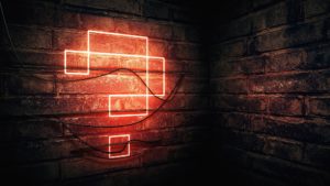 point interrogation enseigne lumineuse